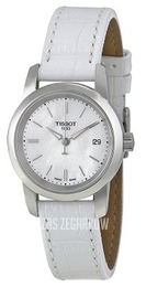 Tissot Biały/Skóra Ø28 mm T033.210.16.111.00