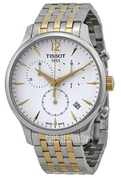 Tissot Tissot T-Classic Srebrny/Stal w odcieniu złota Ø42 mm T063.617.22.037.00