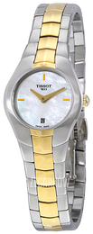 Tissot T-Lady Round Biały/Stal w odcieniu złota Ø25.9 mm T096.009.22.111.00