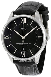 Tissot Chemin Des Tourelles Automatic Gent Czarny/Skóra Ø42 mm T099.407.16.058.00