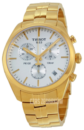 Tissot PR 100 Chronograph Gent Srebrny/Stal w odcieniu złota Ø41 mm T101.417.33.031.00