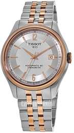 Tissot T-Classic Srebrny/Stal w kolorze różowego złota Ø41 mm T108.408.22.037.01