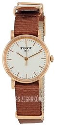 Tissot T-Classic Biały/Stal w kolorze różowego złota Ø30 mm T109.210.37.031.00