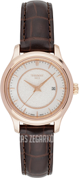 Tissot T-Gold Srebrny/Skóra Ø30 mm T924.210.76.111.00