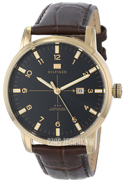 Tommy Hilfiger George Czarny/Skóra Ø44 mm 1710329