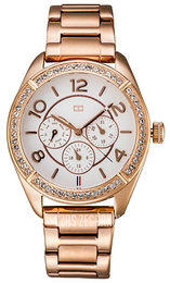 Tommy Hilfiger Biały/Stal w kolorze różowego złota Ø40 mm 1781254