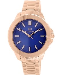 Tommy Hilfiger Niebieski/Stal w kolorze różowego złota Ø38 mm 1781498