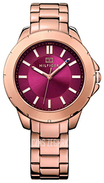 Tommy Hilfiger Czerwony/Stal w kolorze różowego złota Ø38 mm 1781499