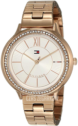 Tommy Hilfiger Biały/Stal w kolorze różowego złota Ø36 mm 1781861