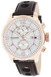 Tommy Hilfiger Srebrny/Skóra Ø46 mm 1790900