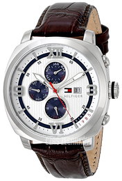 Tommy Hilfiger Dress Srebrny/Skóra Ø44 mm 1790968