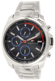 Tommy Hilfiger Preston Czarny/Stal Ø44 mm 1791081