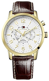 Tommy Hilfiger Calan Srebrny/Skóra Ø44 mm 1791082