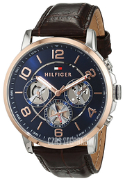 Tommy Hilfiger Keagan Niebieski/Skóra Ø44 mm 1791290
