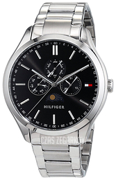 Tommy Hilfiger Oliver Czarny/Stal Ø42 mm 1791303