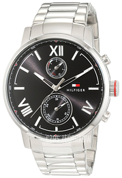 Tommy Hilfiger Alden Czarny/Stal Ø44 mm 1791307