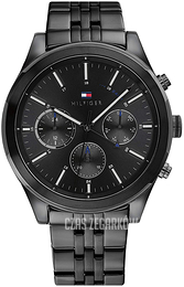 Tommy Hilfiger Ashton Czarny/Stal Ø44 mm 1791738