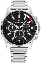Tommy Hilfiger Mason Czarny/Stal Ø44 mm 1791936