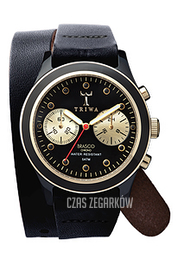 Triwa Brasco Ebony Twist Chrono Czarny/Skóra Ø38 mm DCAC108