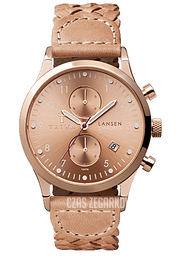 Triwa Lansen Rose Chrono Różowe złoto/Skóra Ø38 mm LCST104-BRAID