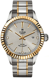 Tudor Style Srebrny/18 karatowe żółte złoto Ø28 mm M12113-0009