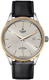 Tudor Style Srebrny/Skóra Ø41 mm 12703-0008