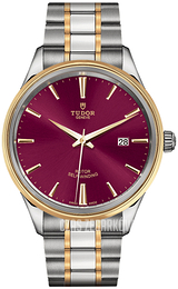 Tudor Style Czerwony/Stal w odcieniu złota Ø41 mm M12703-0013