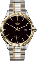 Tudor Style Czarny/Stal w odcieniu złota Ø41 mm M12713-0011