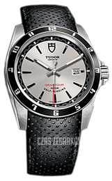 Tudor Grantour Date Srebrny/Skóra Ø42 mm 20500N-SLIDBLS