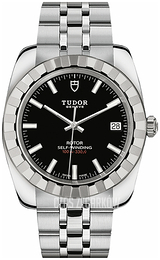 Tudor Classic Date Czarny/Stal Ø38 mm 21010-0002