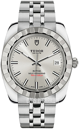 Tudor Classic Date Srebrny/Stal Ø38 mm 21010-0004
