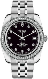 Tudor Classic Date Czarny/Stal Ø38 mm 21020-0008