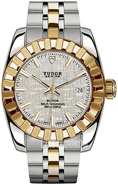 Tudor Classic Date Srebrny/Stal w odcieniu złota Ø28 mm 22013-0011
