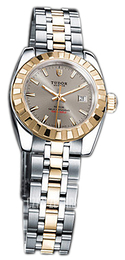 Tudor Classic Date Szary/Stal w odcieniu złota Ø28 mm 22013-62543-GRIDSTL