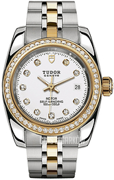 Tudor Classic Date Biały/Stal w odcieniu złota Ø28 mm 22023-0002