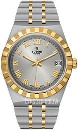 Tudor Royal Srebrny/18 karatowe żółte złoto Ø34 mm M28403-0001