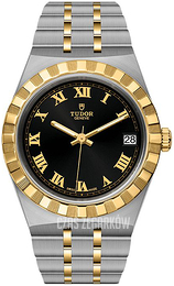 Tudor Royal Czarny/18 karatowe żółte złoto Ø34 mm M28403-0003