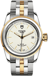 Tudor Glamour Date Biały/Stal w odcieniu złota Ø26 mm M51003-0025