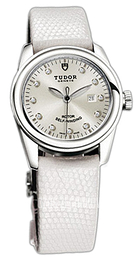 Tudor Glamour Date Srebrny/Skóra Ø31 mm 53000-SDIDWLZS