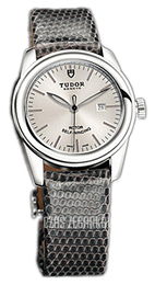 Tudor Glamour Date Srebrny/Skóra Ø31 mm 53000-SIDGLZS