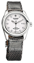 Tudor Glamour Date Biały/Skóra Ø31 mm 53000-WDIDGLZS
