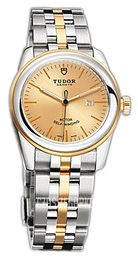 Tudor Glamour Date Szampański/18 karatowe żółte złoto Ø31 mm 53003-68033-CHIDSTL