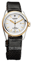 Tudor Glamour Date Biały/Skóra Ø31 mm 53003-WIDBLZS