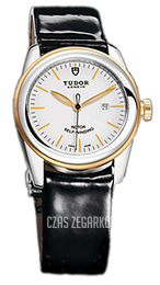 Tudor Glamour Date Biały/Skóra Ø31 mm 53003-WIDBPLS