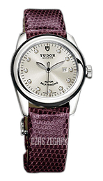 Tudor Glamour Date Srebrny/Skóra Ø31 mm 53010N-SDIDPRLZS