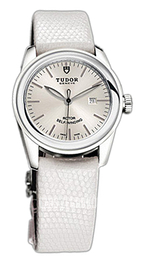Tudor Glamour Date Srebrny/Skóra Ø31 mm 53010W-SIDWLZS