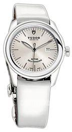 Tudor Glamour Date Srebrny/Skóra Ø31 mm 53010W-SIDWPLS