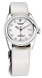 Tudor Glamour Date Biały/Skóra Ø31 mm 53010W-WDIDWLZS