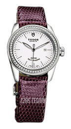 Tudor Glamour Date Biały/Skóra Ø31 mm 53020-WIDPRLZS