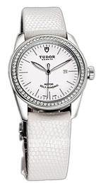Tudor Glamour Date Biały/Skóra Ø31 mm 53020-WIDWLZS